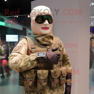 nan Commando mascot costume character dressed with a Blouse and Digital watches