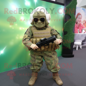 nan Commando mascot costume character dressed with a Blouse and Digital watches
