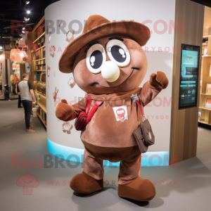 Brun hestesko maskot drakt...