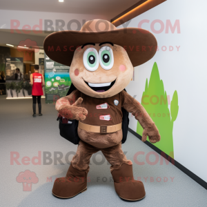 Brun hestesko maskot...