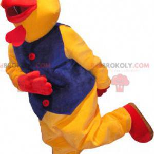 Costume da gallo mascotte gigante gallo giallo e rosso -