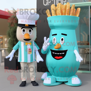 Teal French Fries mascotte...