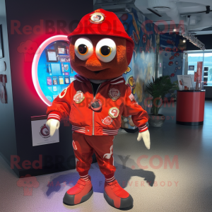 Rød Ceviche maskot kostume...
