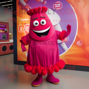 Magenta gulasj maskot drakt...