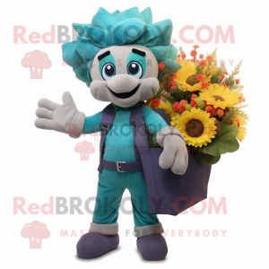 Teal Bouquet Of Flowers...