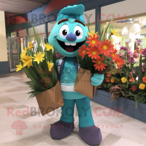 Teal Bouquet Of Flowers...