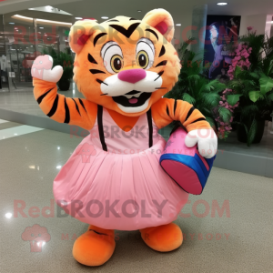 Peach Tiger maskot kostume...