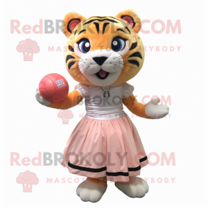 Peach Tiger maskot kostume...