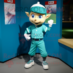 Turquoise Elf mascotte...