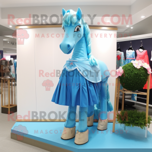 Sky Blue Horse mascotte...