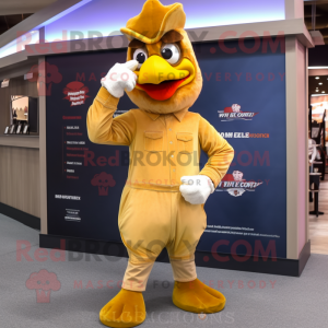 Gold Roosters maskot drakt...