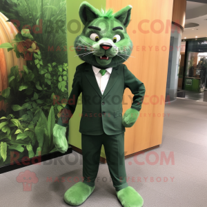 Forest Green Cat mascotte...