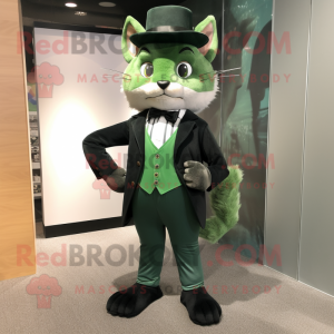 Skovgrøn kat maskot kostume...