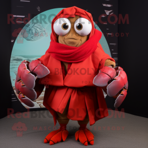 Rode Hermit Crab mascotte...