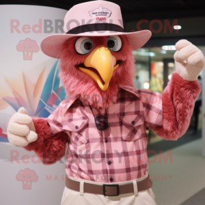 Pink Eagle mascotte kostuum...