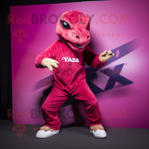 Magenta T Rex mascotte...