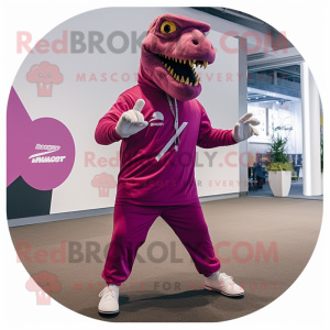 Magenta T Rex mascotte...