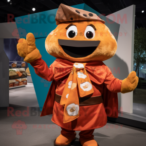 Rust Tacos mascot costume character dressed with a Parka and Bow ties