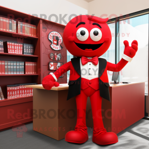 Rød Attorney maskot kostume...