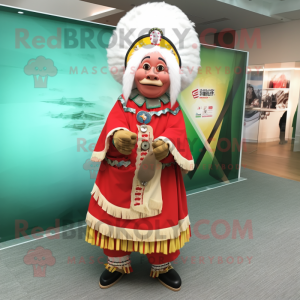 nan Chief mascot costume character dressed with a Ball Gown and Shoe laces