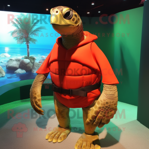 Red Sea Turtle maskot drakt...