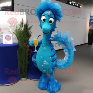 Blue Sea Horse mascotte...