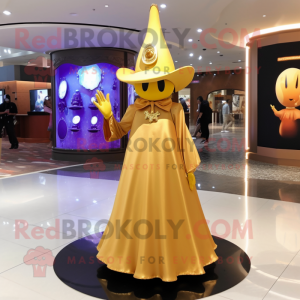 Gold Witch S Hat maskot...