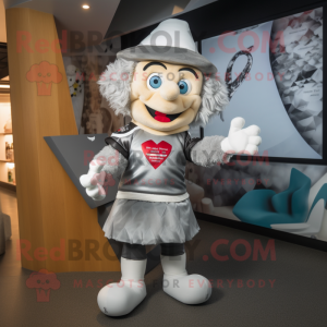 Silver Arrow Of Love mascot costume character dressed with a Rugby Shirt and Beanies