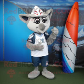 Silver Arrow Of Love mascot costume character dressed with a Rugby Shirt and Beanies