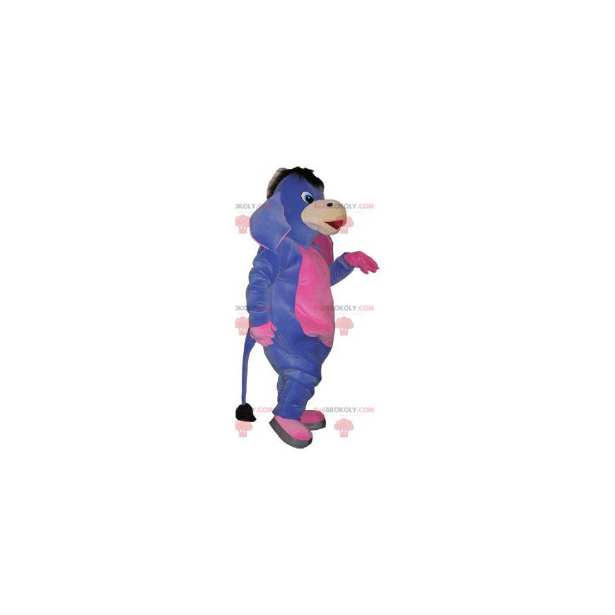 Mascotte asino viola e rosa. Costume da mulo - Redbrokoly.com