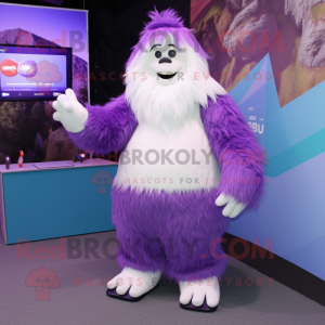 Lilla Yeti maskot kostume...