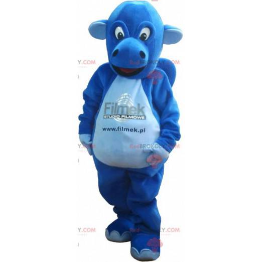 Blaues Dinosaurier-Maskottchen. Dinosaurier Kostüm -