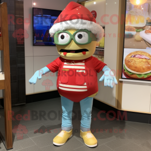 nan Burgers mascot costume character dressed with a Jeggings and Tie pins