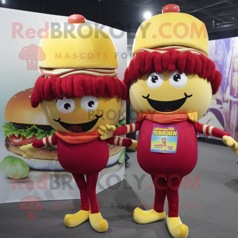nan Burgers mascot costume character dressed with a Jeggings and Tie pins nan Burgers mascot costume character dressed with a Jeggings and Tie pins