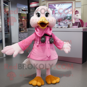 Pink Goose mascotte kostuum...