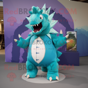 Cyan Stegosaurus mascotte...