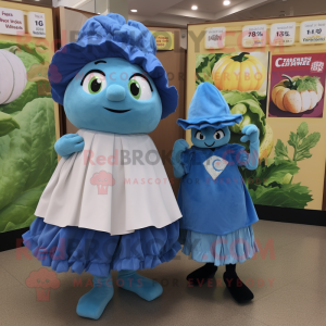 Blue Cabbage maskot kostume...