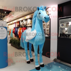 Sky Blue Horse mascotte...