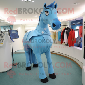 Sky Blue Horse mascotte...