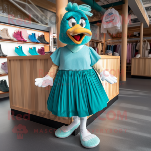 Teal Hens mascotte kostuum...