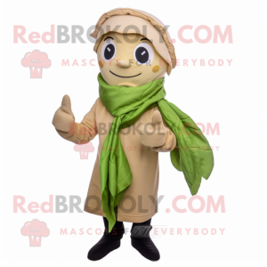 Beige spenat maskot kostym...