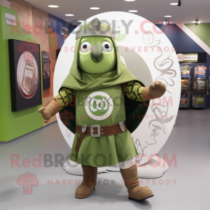 Olive Celtic Shield maskot...