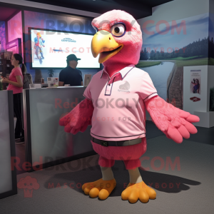 Pink Eagle mascotte kostuum...