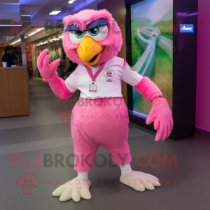 Pink Eagle mascotte kostuum...