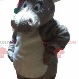 Mascote de rena de natal com boné - Redbrokoly.com