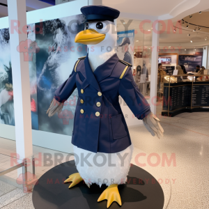 Navy Seagull maskot drakt...