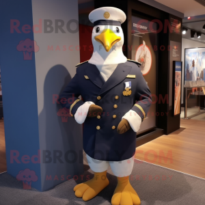 Marinblå Seagull maskot...