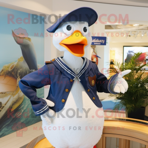 Navy Seagull maskot drakt...