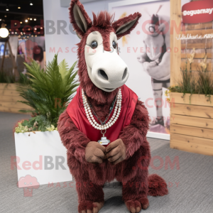 Maroon Donkey mascotte...