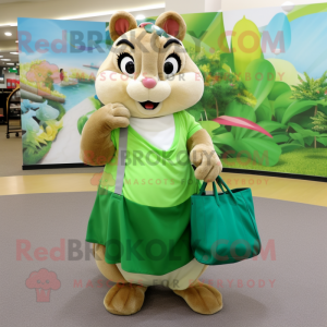 Oliven Chipmunk maskot...